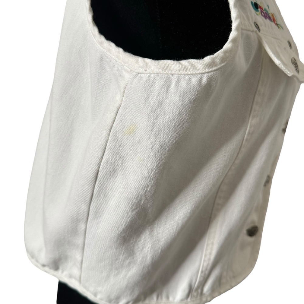 Vintage Carole Little Denim Skirt Set‎ Embroidered Prairie Size M Cowgirl BOHO - Picture 5 of 13